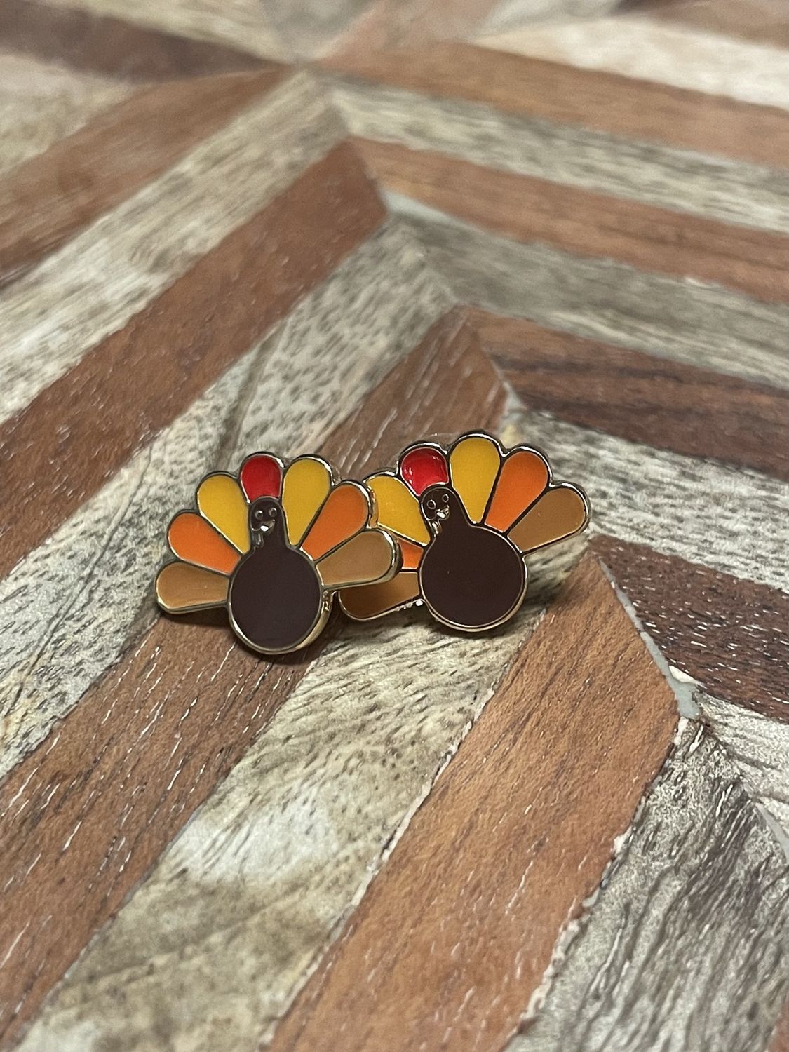 Thanksgiving Turkey Stud Earrings
