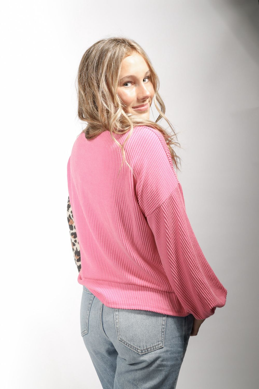 Corduroy Leopard  And Hot Pink Sweater