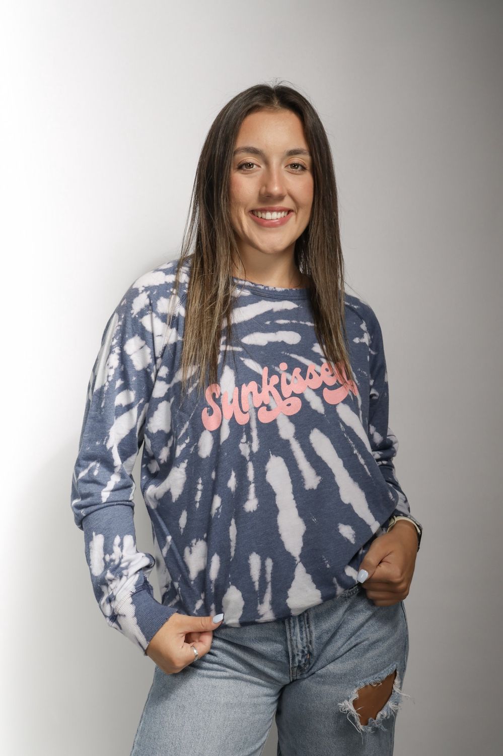 Dark Blue &#39;Sunkissed&#39; Printed Sweatshirt