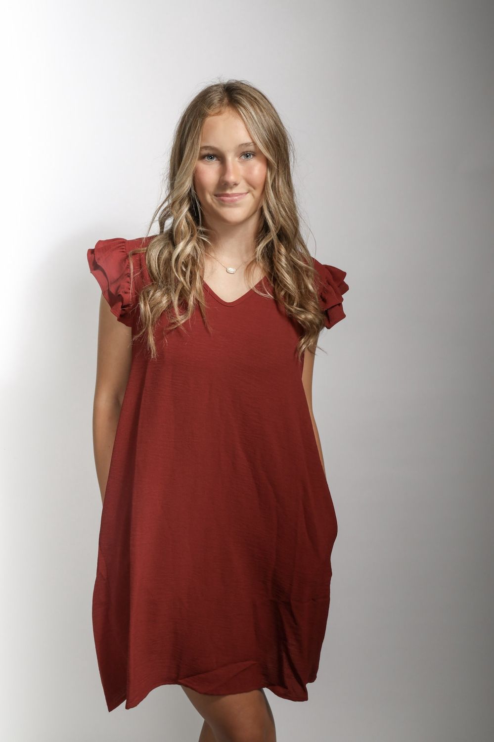 Burgundy Katie Dress