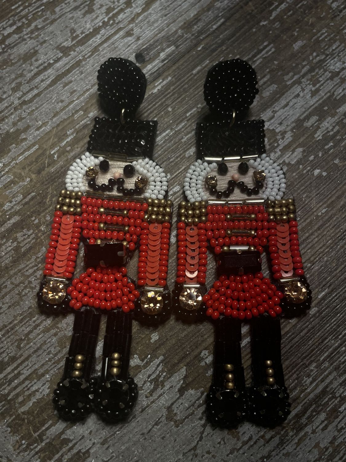 Beaded Nutcracker Earrings