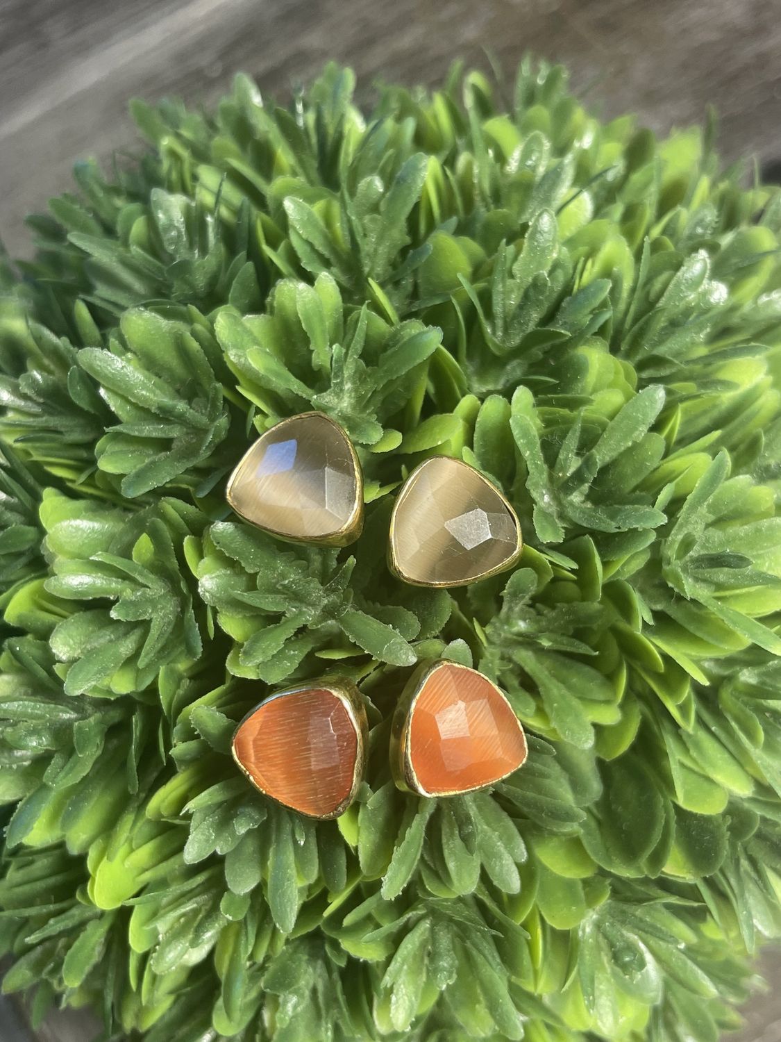 Triangle Shaped Stud Earrings