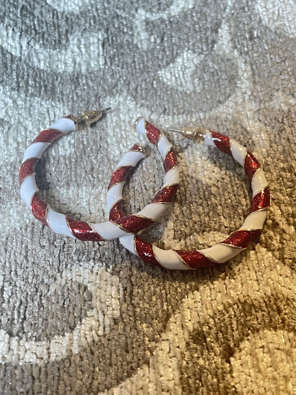 Candy Cane Hoop Earrings