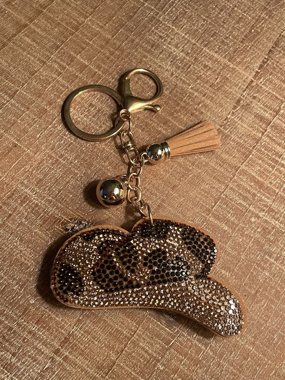 Rhinestone Cowboy Hat Keychain