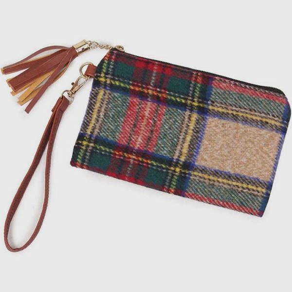 Tartan Plaid Wristlet