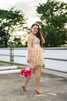 Beaded and Feathered Dress
