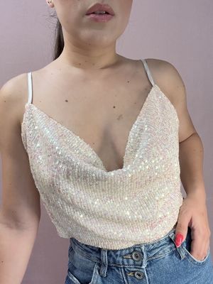 Sequin Crop Top