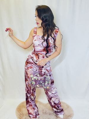 Marble Satin Top