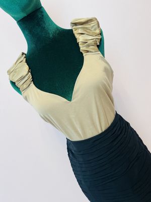 Nude Satin Shoulder Bodysuit