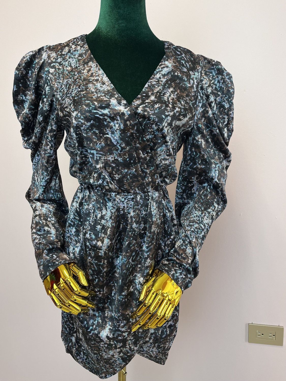 Satin Multi Mini Dress