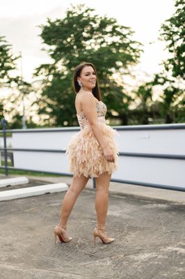 Beaded and Feathered Dress