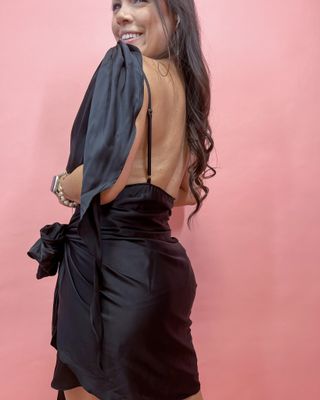 Always Dramatic Satin Dress