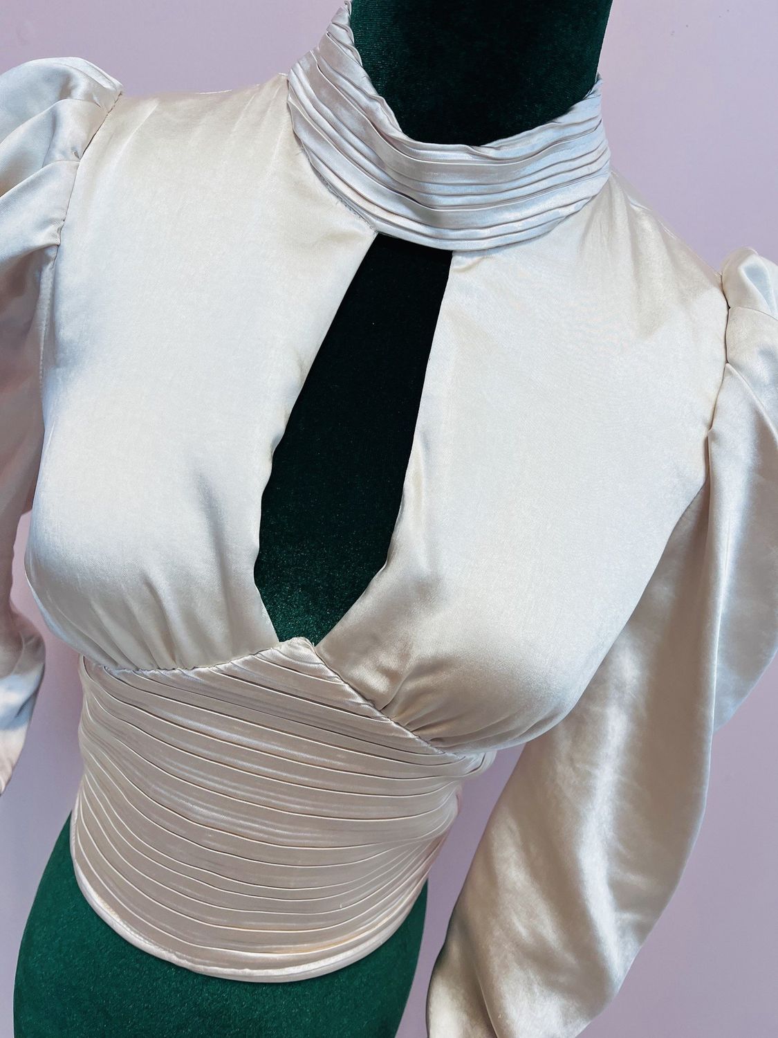 Satin Open Back Top, Size: XSmall