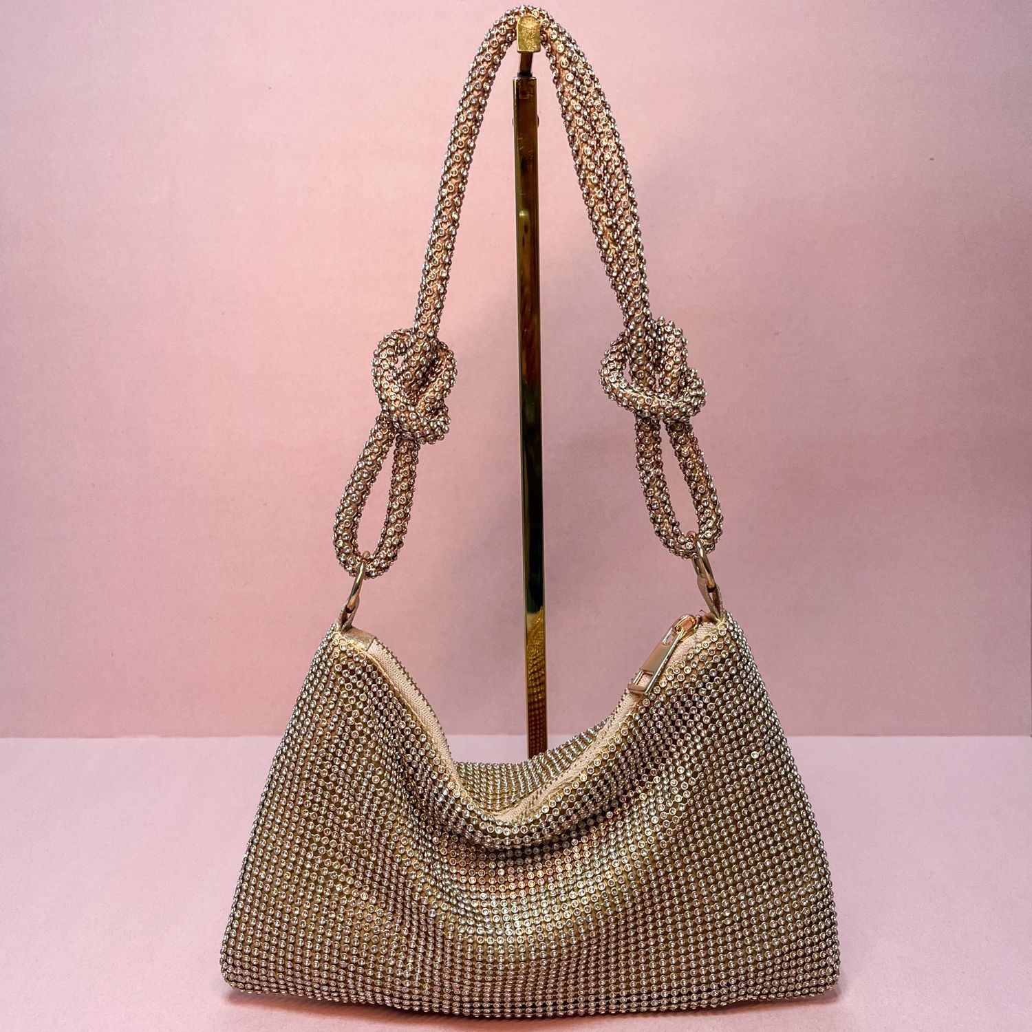 Dazzle and Shine Handbag , Color: Gold