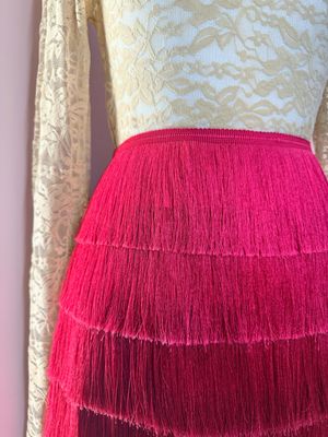 Drip In Fringe Skirt
