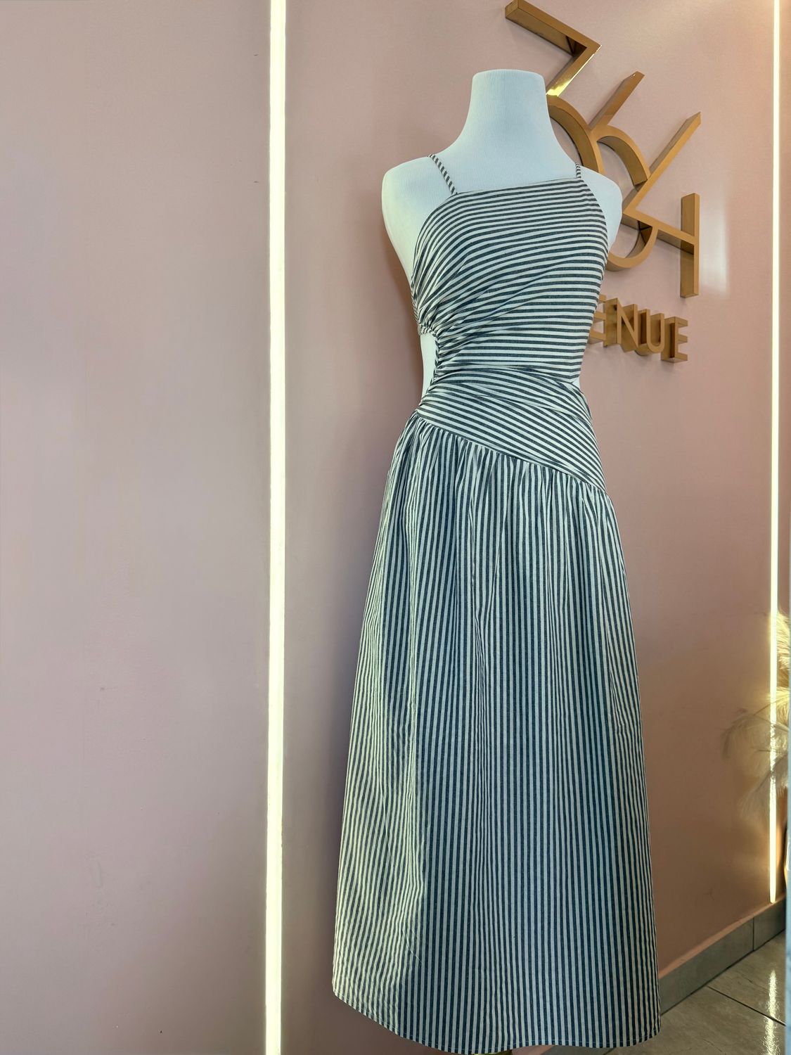 Harbor Stripe Midi Dress