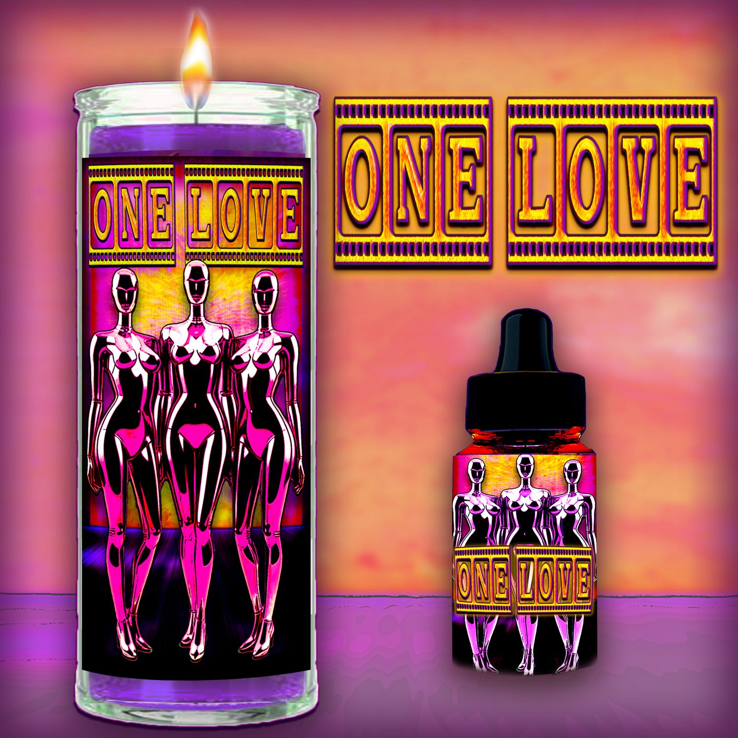 One Love Candle and Oil