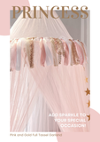 Pink and Gold Full Tassel Garland