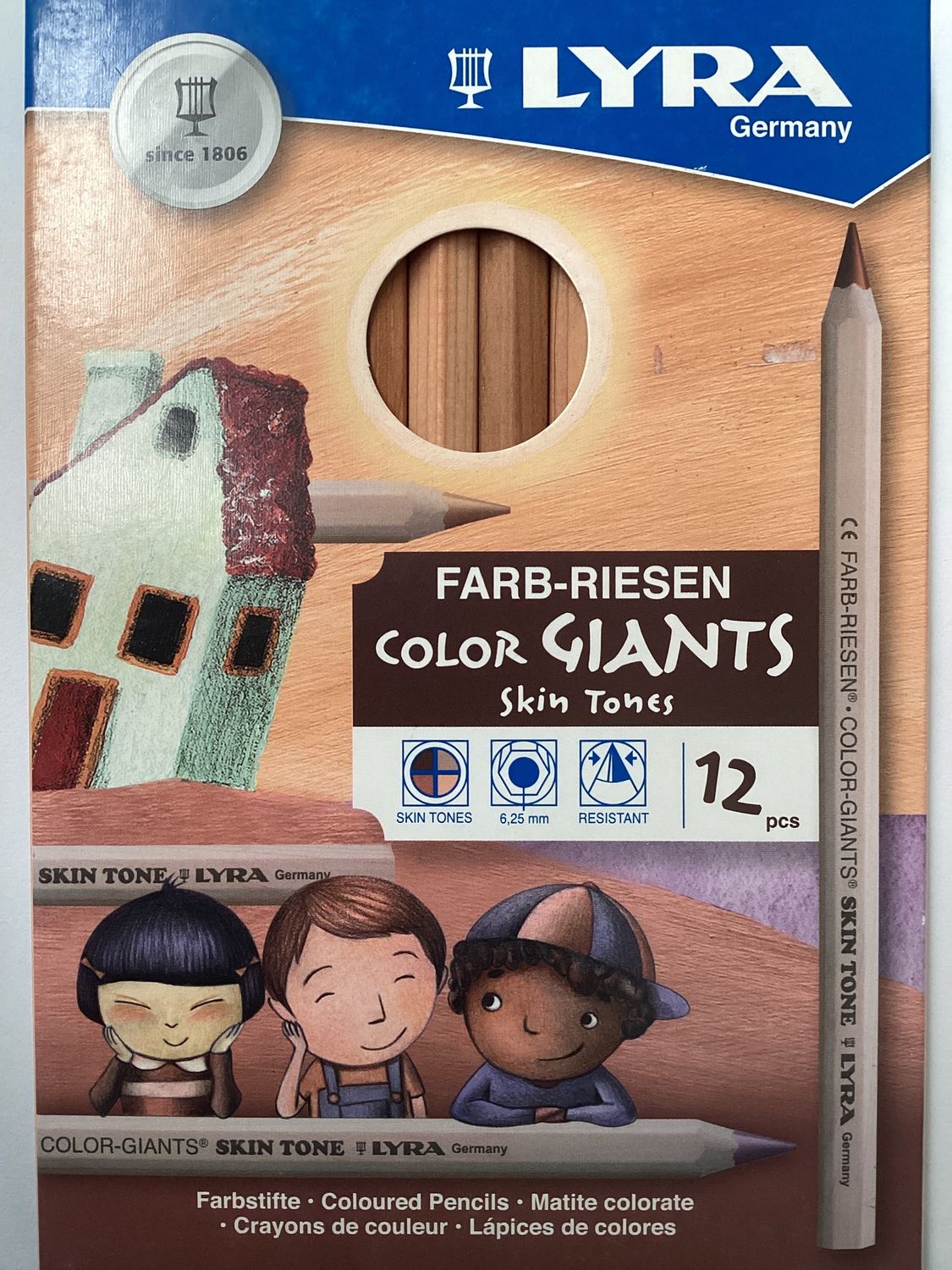 LYRA COLOR GIANTS PENCIL SKIN TONE SET12
