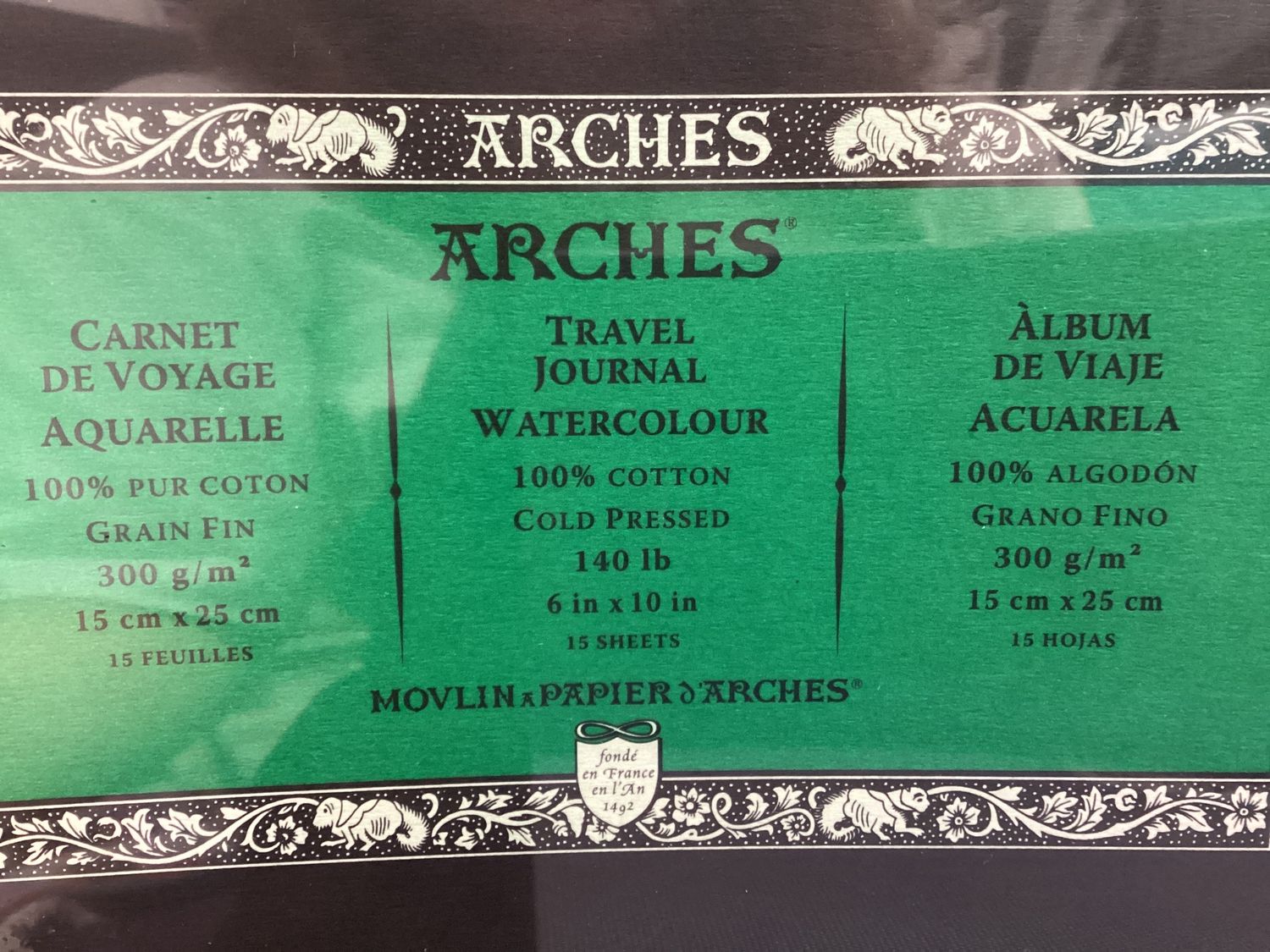 ARCHES Travel Journal CP 15x25cm 300gsm 15shts