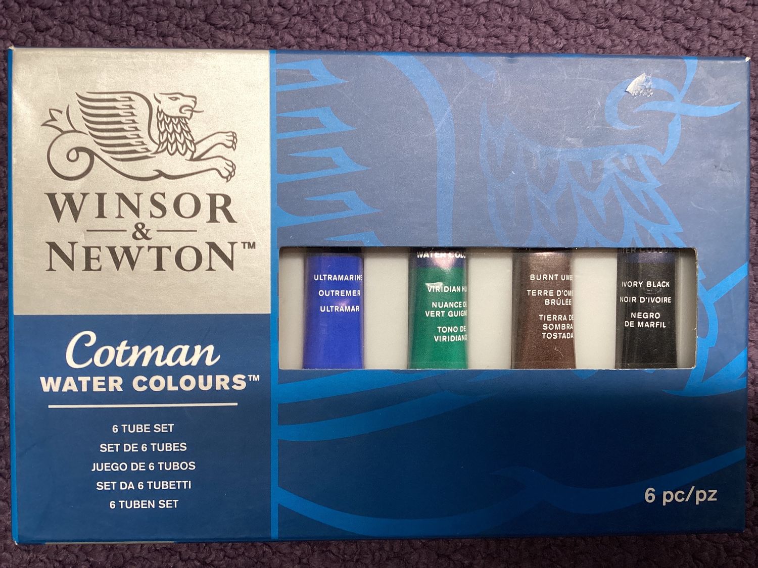 WN COTMAN Water Colour - 6 x 8ml Tube Set