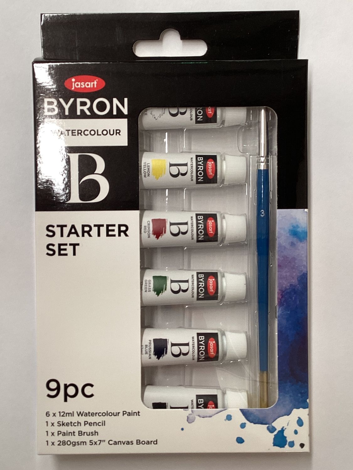 Jasart BYRON WATERCOLOUR STARTER SET 9pc