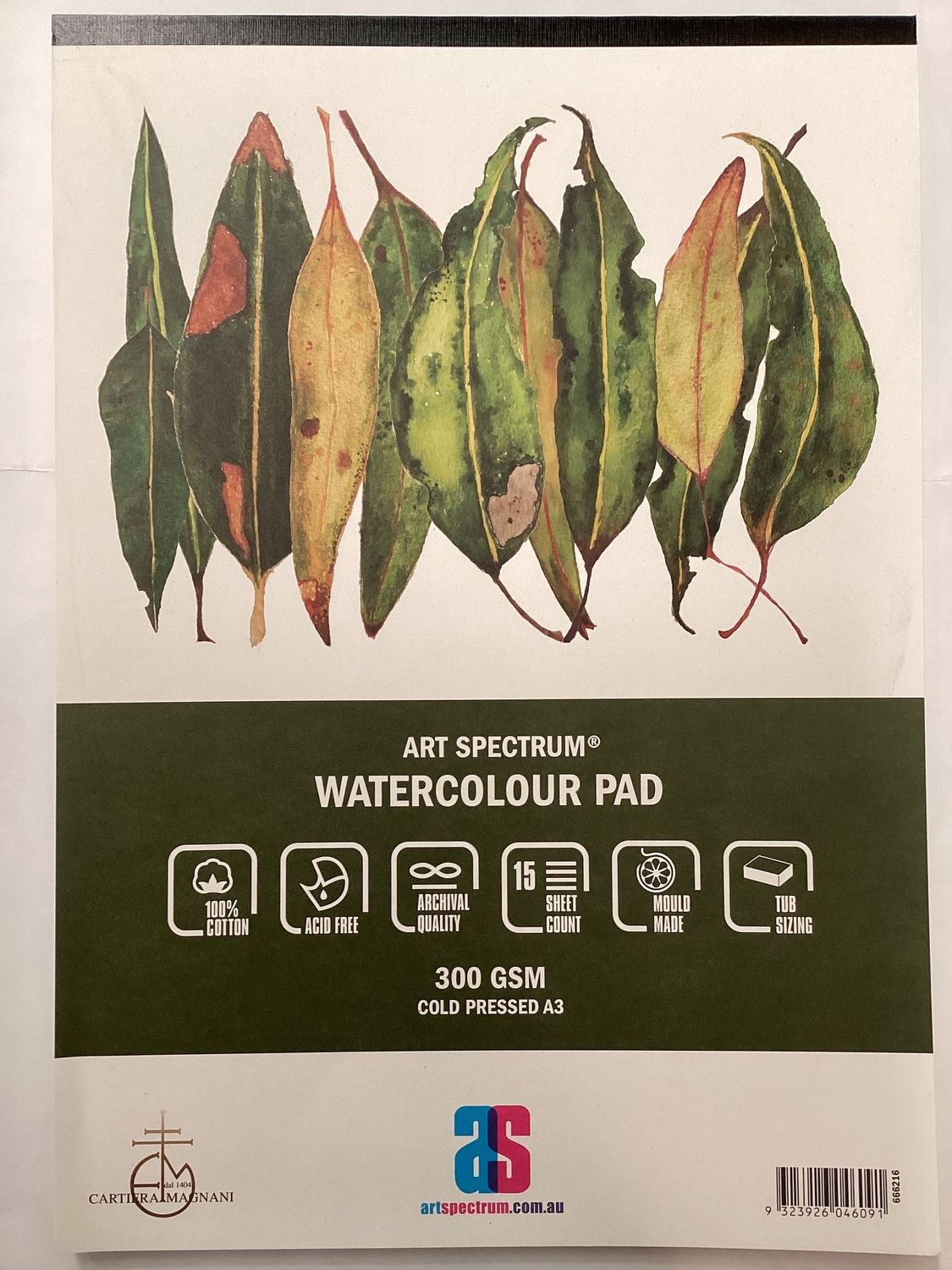 AS 100% COTTON WATERCOLOUR PAD 300gsm A3 CP 15sheet