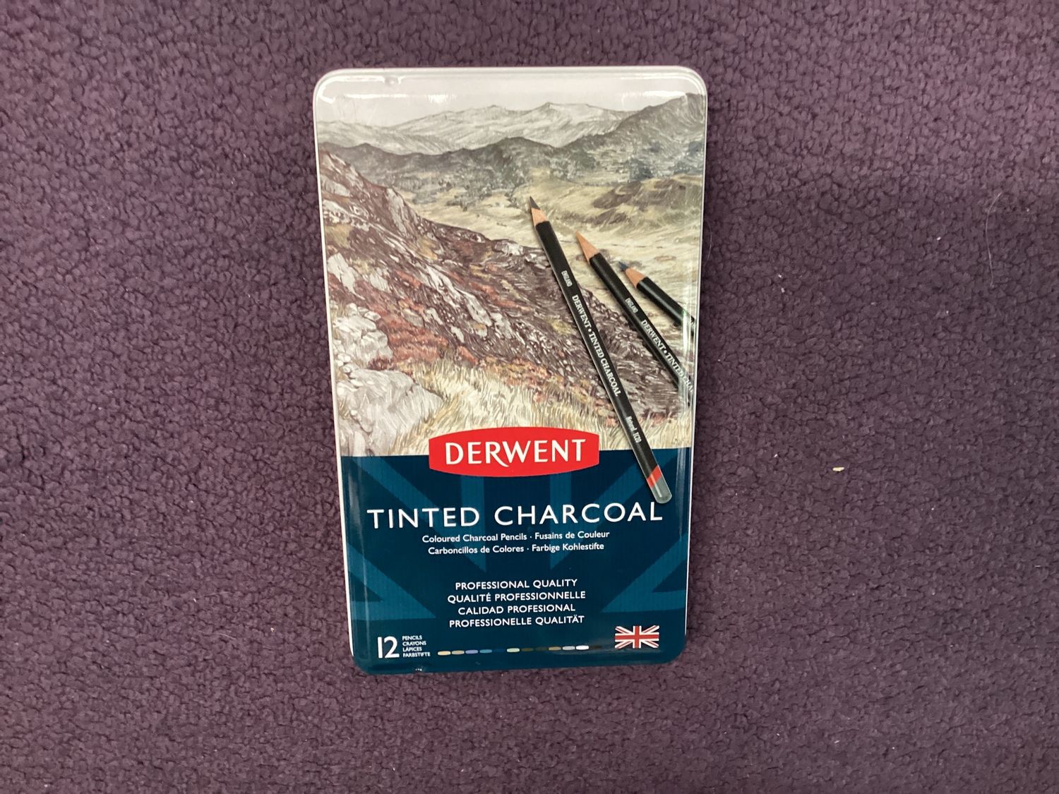 Derwent TINTED CHARCOAL Tin 12