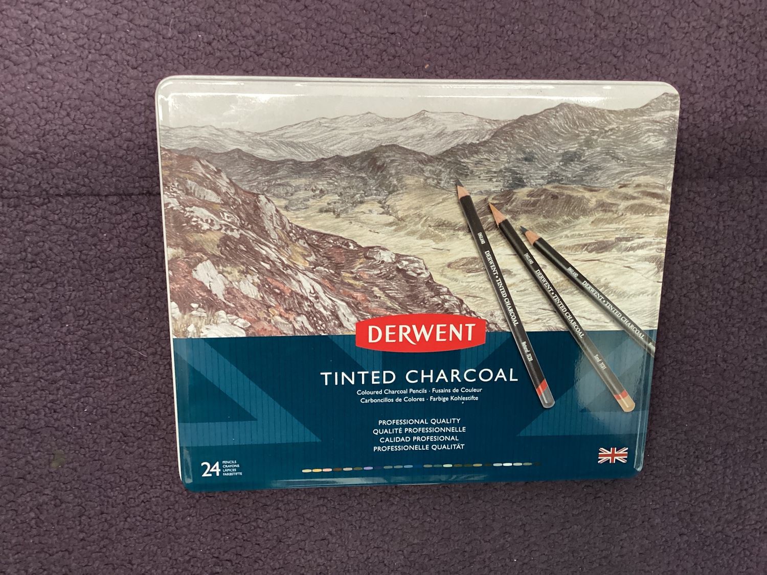 Derwent TINTED CHARCOAL Tin 24