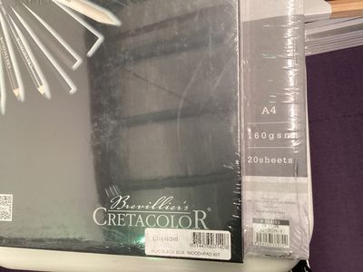 CRETACOLOR Wooden Black Box &amp; A4 Pad Kit