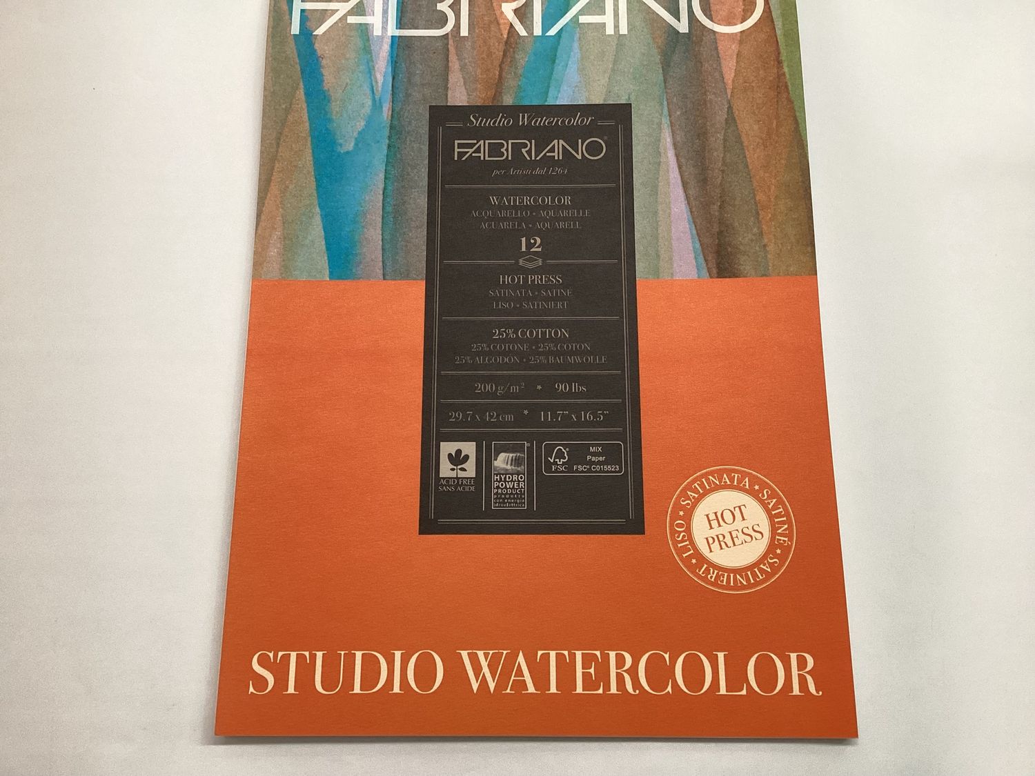 FABRIANO STUDIO WATERCOLOUR PAD A3 200GSM HP