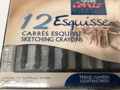 CONTE CRAYONS SET 12 ASST GREYS