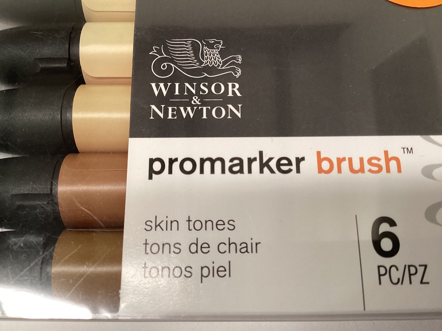 WN Markers BRUSH MARKER 6 SET SKIN TONES206