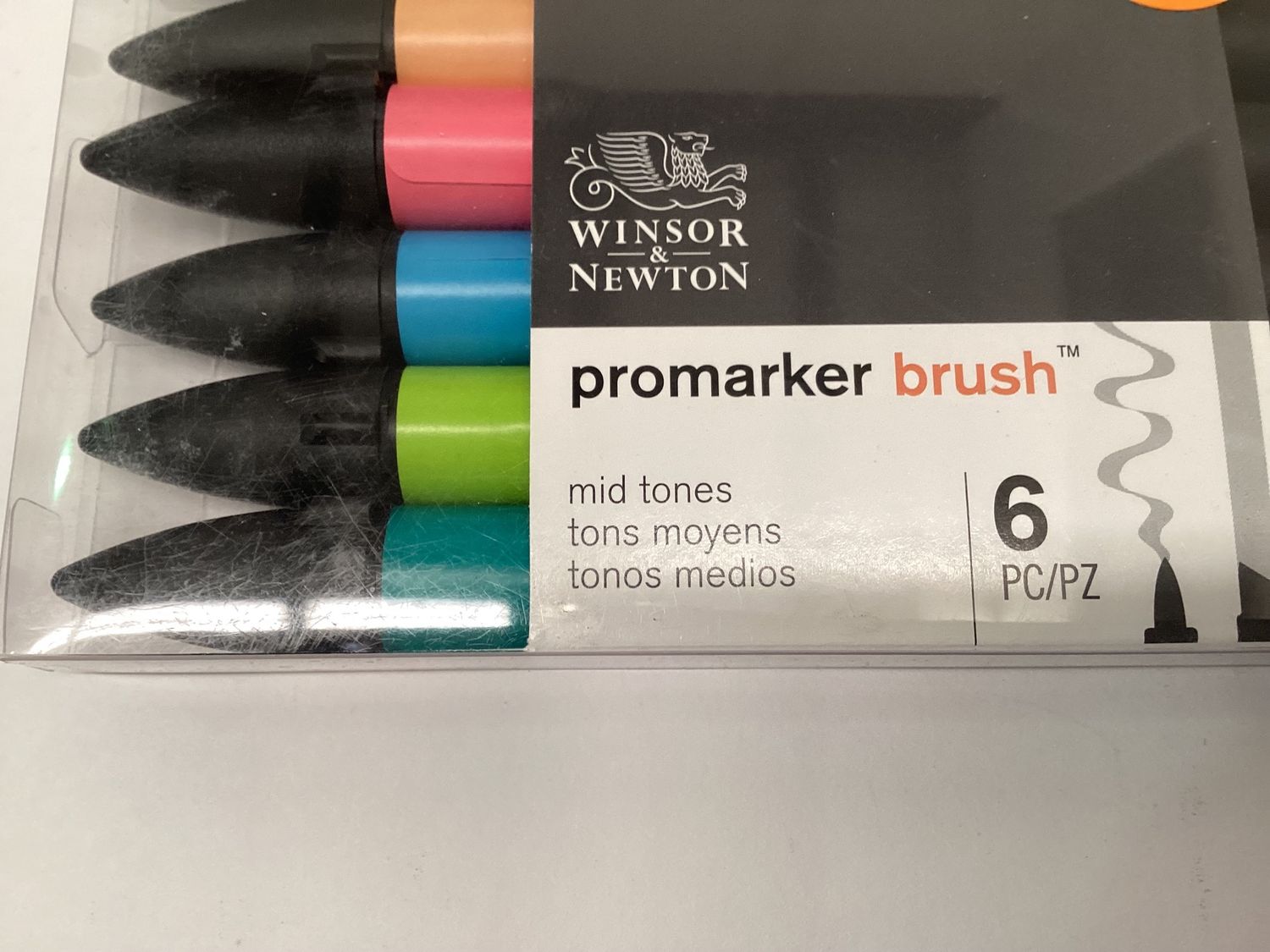 WN Markers BRUSH MARKER 6 SET MID TONES205