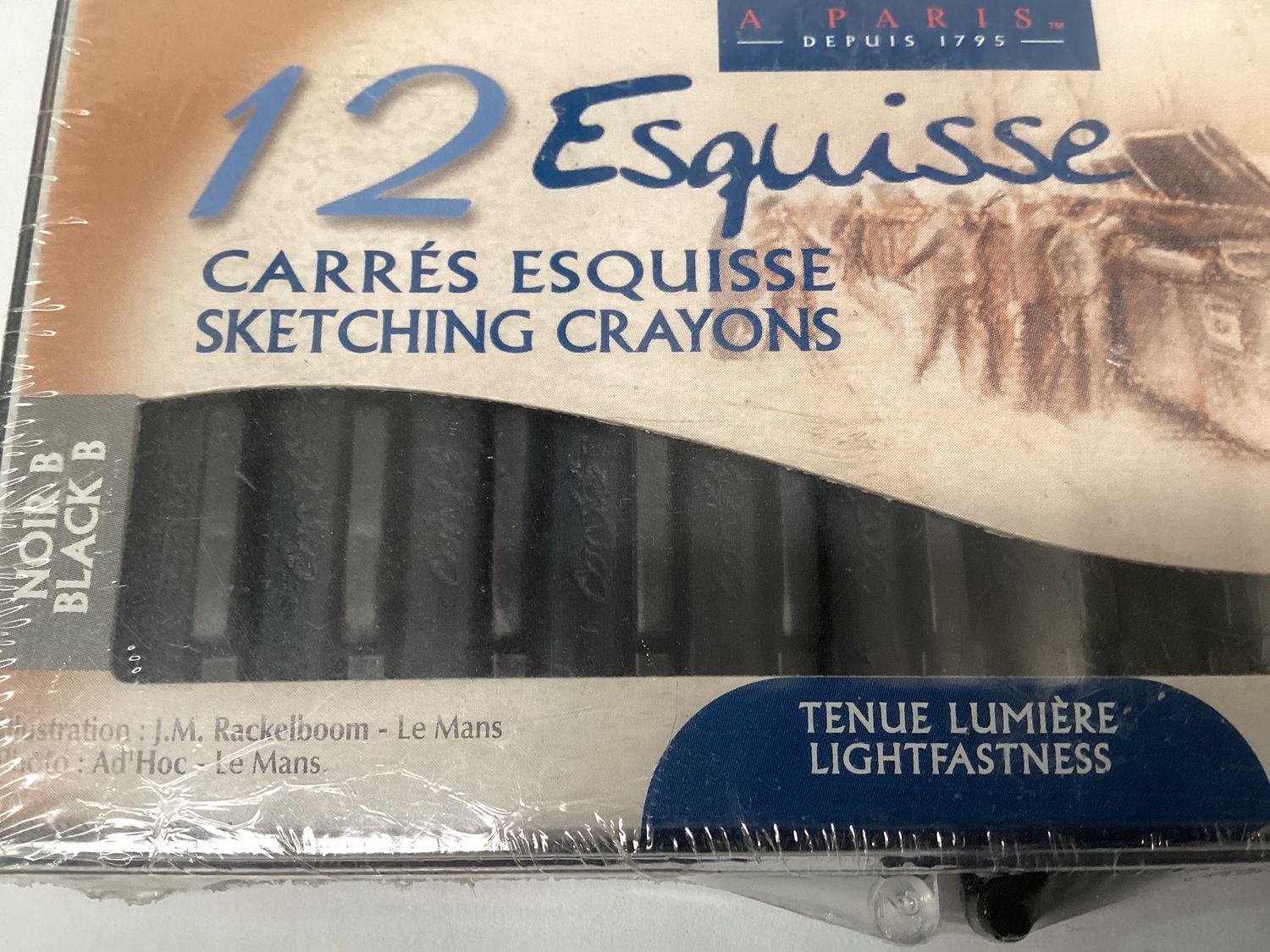 CONTE CRAYONS BLACK B SET 12