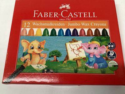 FABER CASTELL JUMBO WAX CRAYON 12