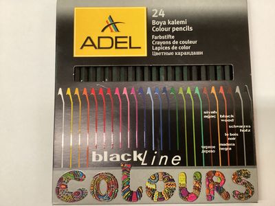 ADEL BLACKLINE COLOUR PENCILS 24