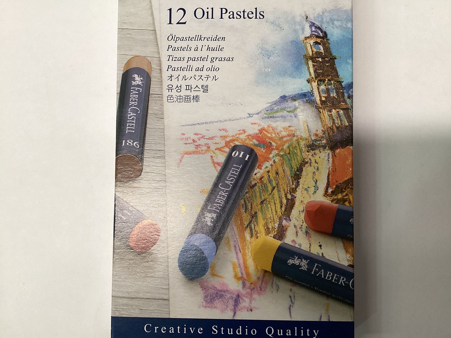 STUDIO OIL PASTEL ASSTD CARDBOX  12