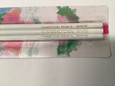 ART VIBE WHITE CHARCOAL PENCILS 3PK