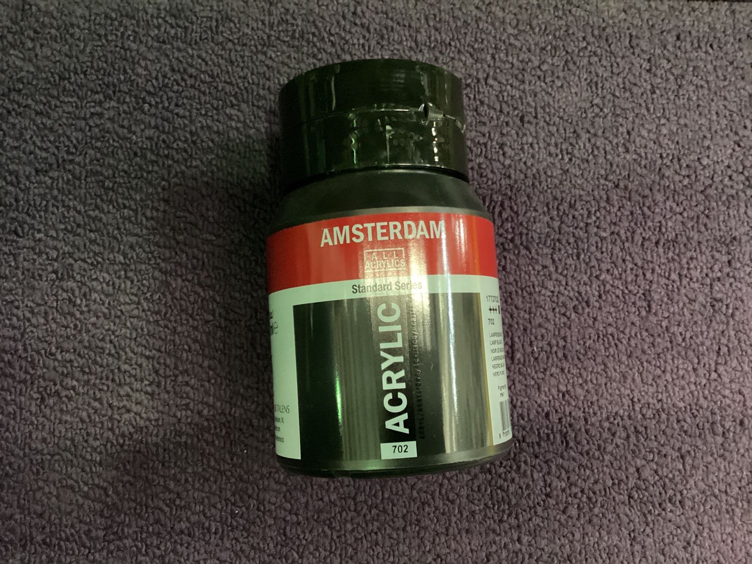 AMSTERDAM STANDARD SERIES 702 LAMP BLACK 500ml