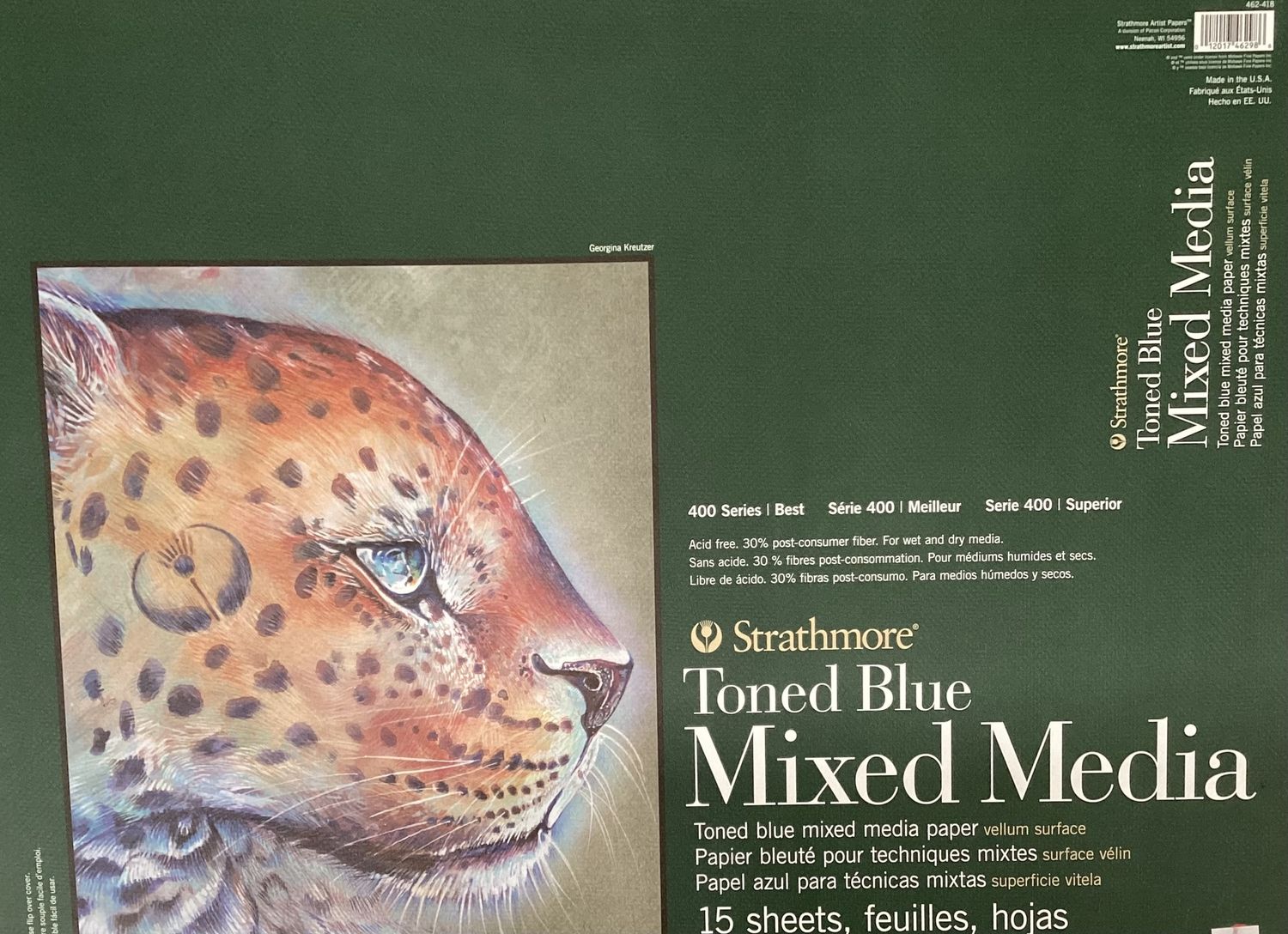 Strathmore Art Journal 18x24&quot; TONED BLUE MIXED MEDIA Landscape