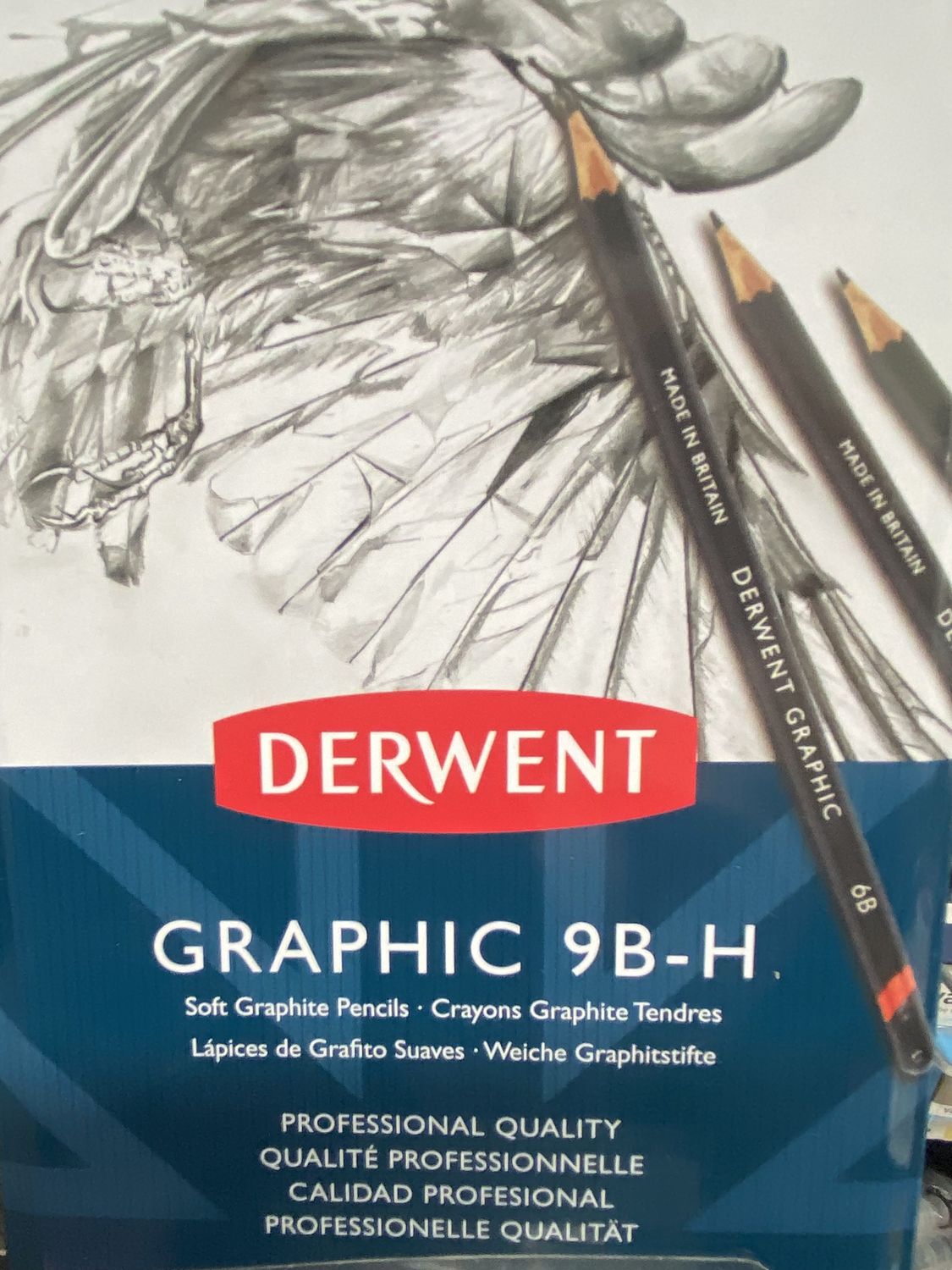 DERWENT GRAPHIC (SOFT) SKETCHING TIN 12 9B-H