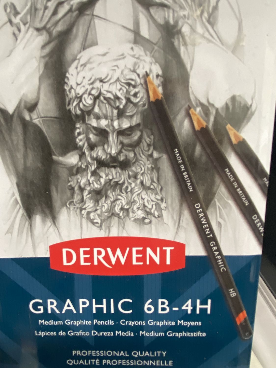 DERWENT GRAPHIC (MEDIUM) SKETCHING TIN 12 6B-4H