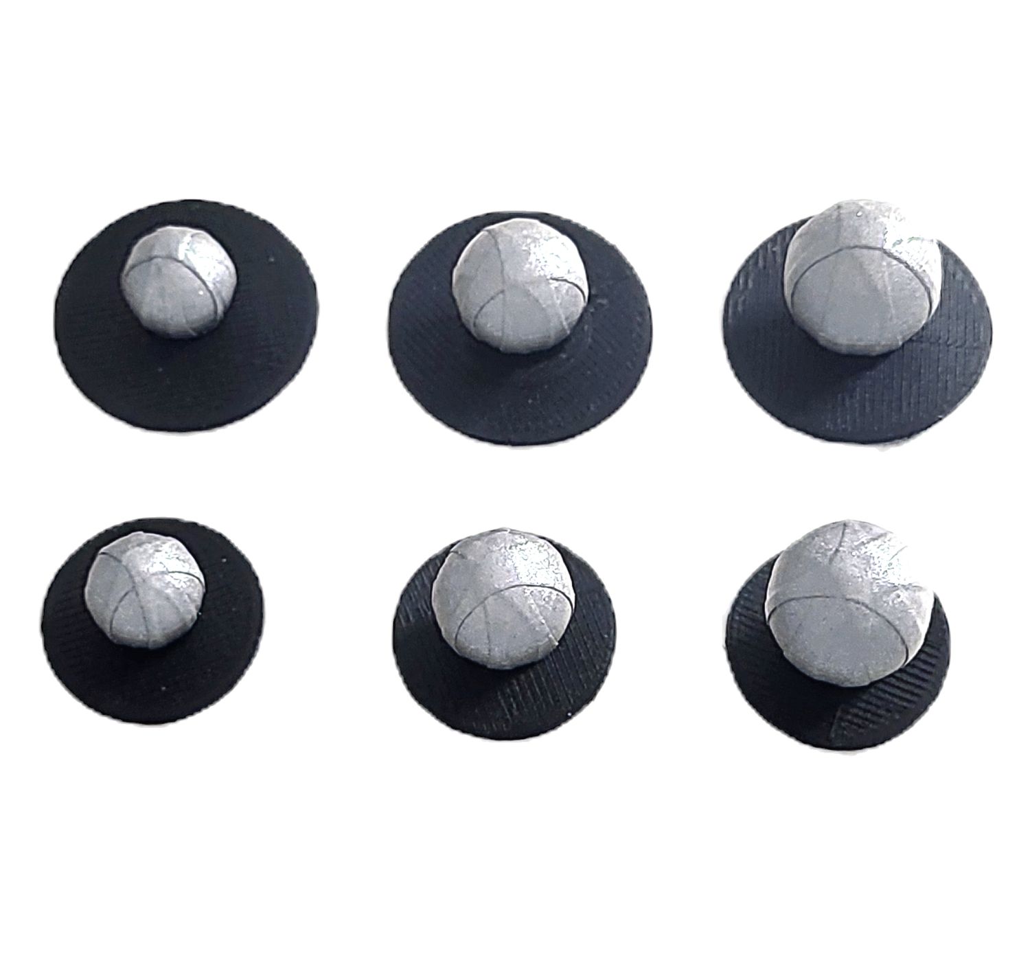 top-down view of reflective motion capture markers