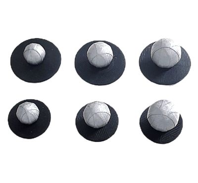 top-down view of reflective motion capture markers