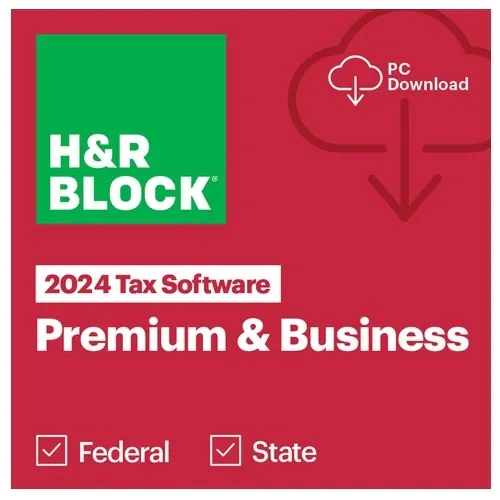 H&amp;R Block PREMIUM &amp; BUSINESS 2024 Tax Software_SAME DAY DELIVERY_ 5 Federal Efile &amp; State