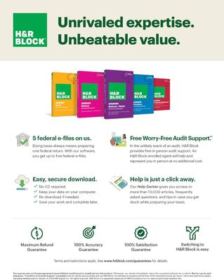 H&amp;R Block Tax Software 2024 From $19.99_Instant Dispatch
