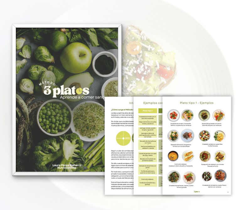 APRENDE A COMER SANO, SIN HACER DIETA, CON EL MÉTODO DE LOS 3 PLATOS