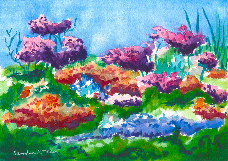 Flowers of Many Colors-Card