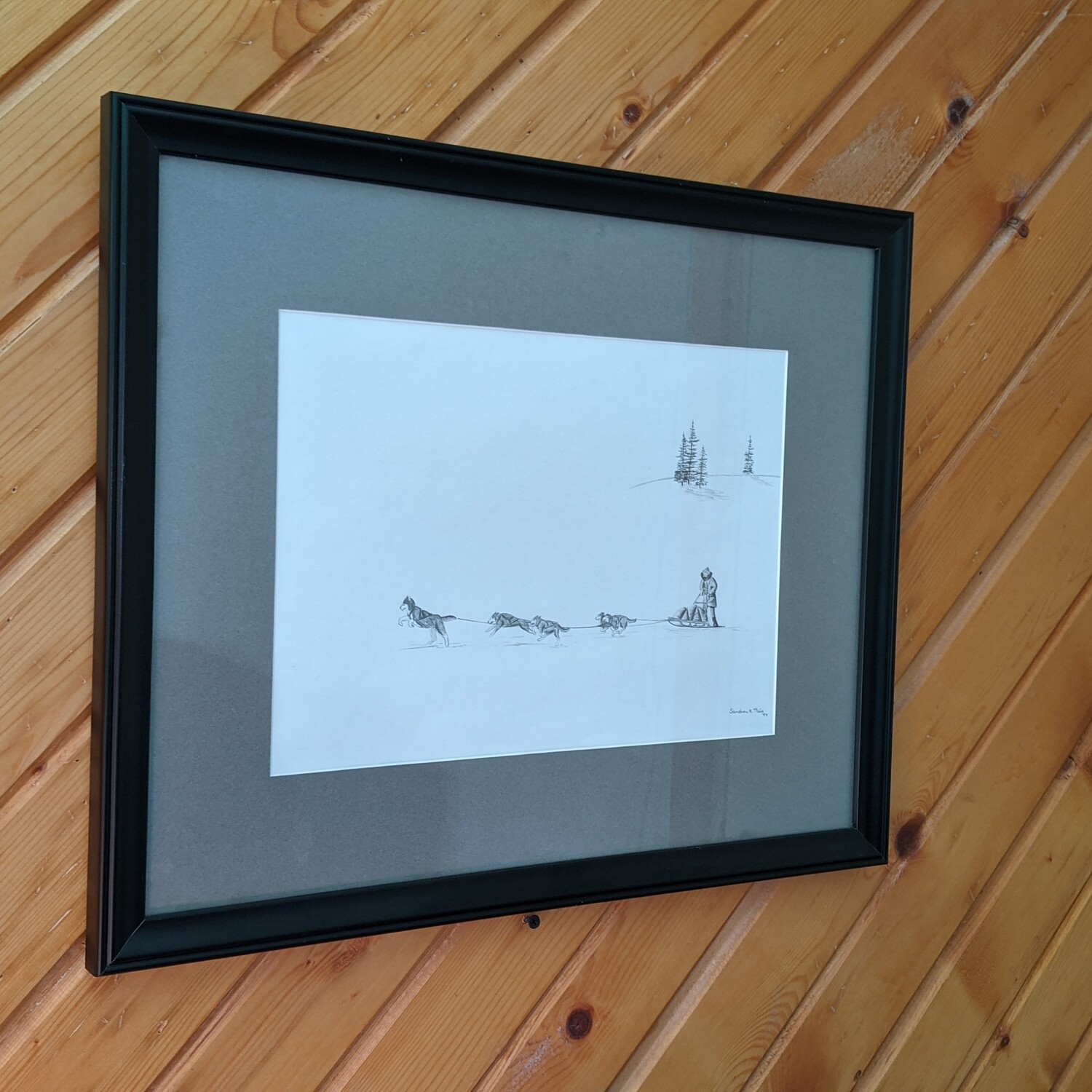 Dogsled-Pencil Sketch